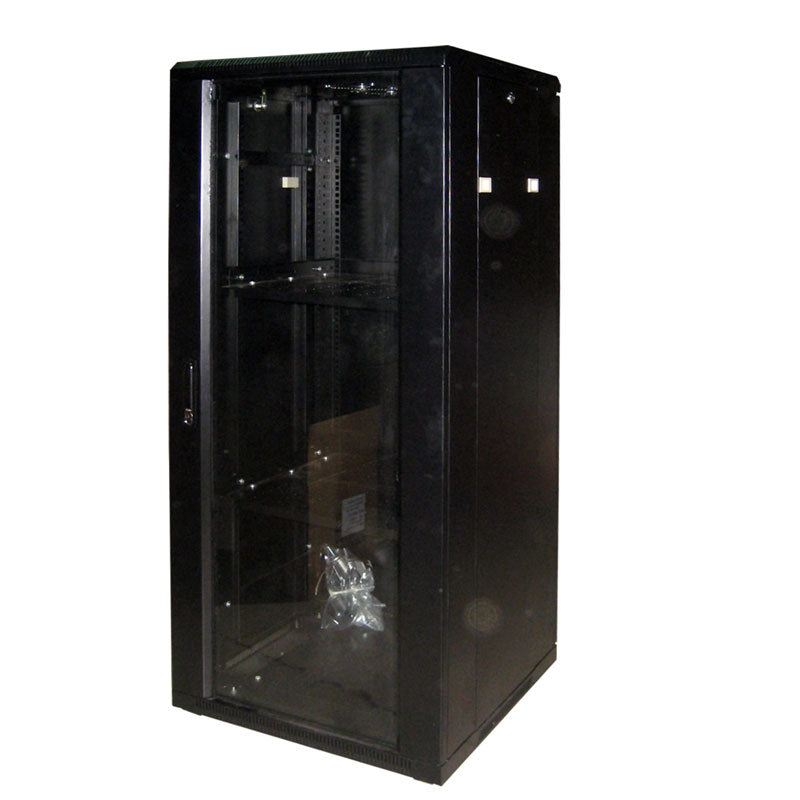 Armoire de support de rack 27u avec ventilateur 600 * 600 cm couleur noire